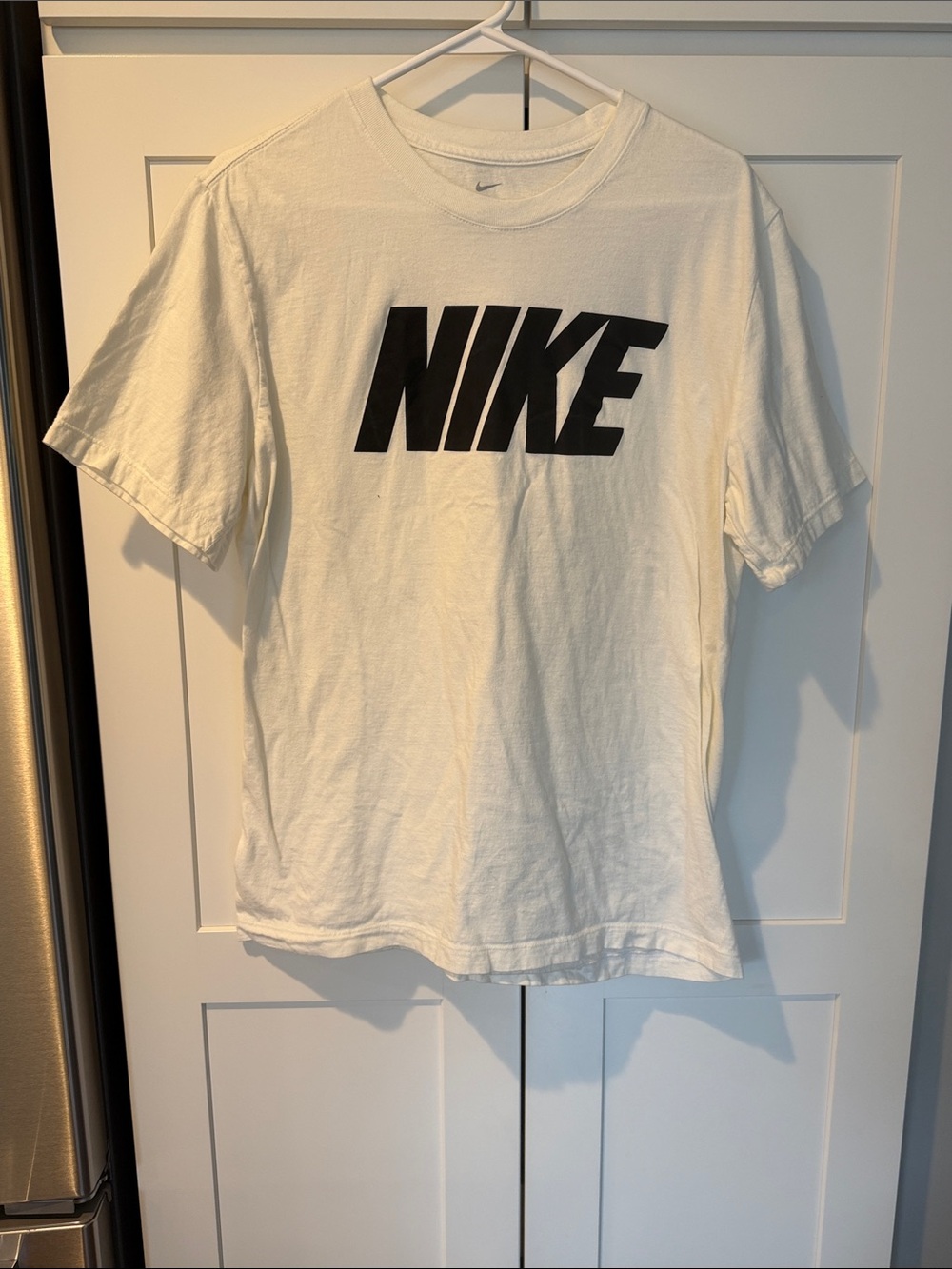 Nike White Tee with Black Bold Logo men’s large